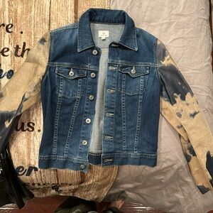 Upcycled AG Adriano Goldschmied denim jacket.